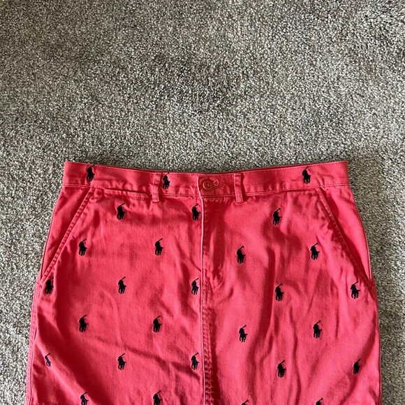 Vintage Ralph lauren sport skirt womens 6 pink blue pony logo mini preppy 90s - Picture 4 of 11